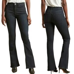 Banana Republic Womens High-Rise Flare Dark Blue Jeans Size 33